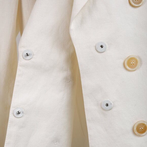 Brunello Cucinelli SS/17 Cream Linen Crystal-Embellished Double-Breasted Blazer - Picture 10 of 15